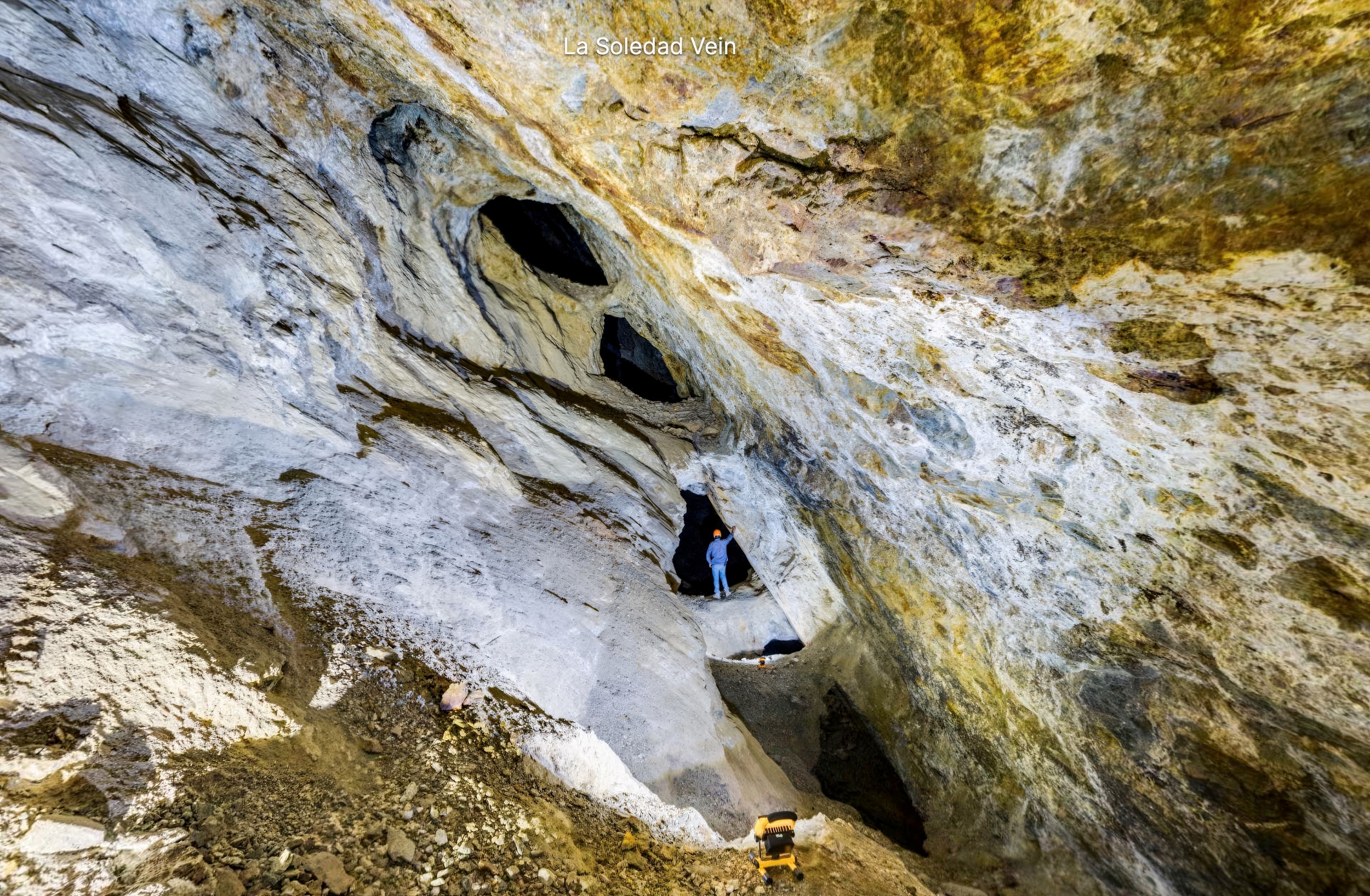 High-grade mineralised historic workings at Copalquin, Durango, Mexico